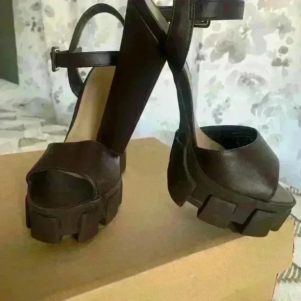 ALDO Brown Platform Sandals
